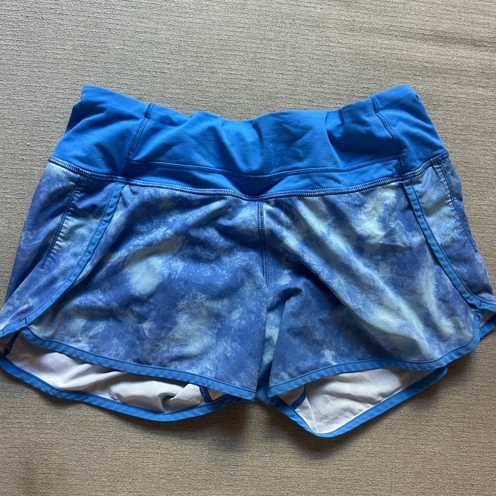 Lululemon Athletica Blue Cloudy Women's Athletic Shorts